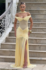 Alaia Maxi Dress - Lemon