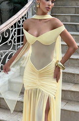 Alaia Maxi Dress - Lemon