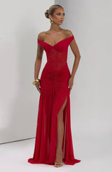 Alaia Maxi Dress - Red