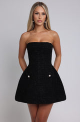 Lottie Mini Dress - Black