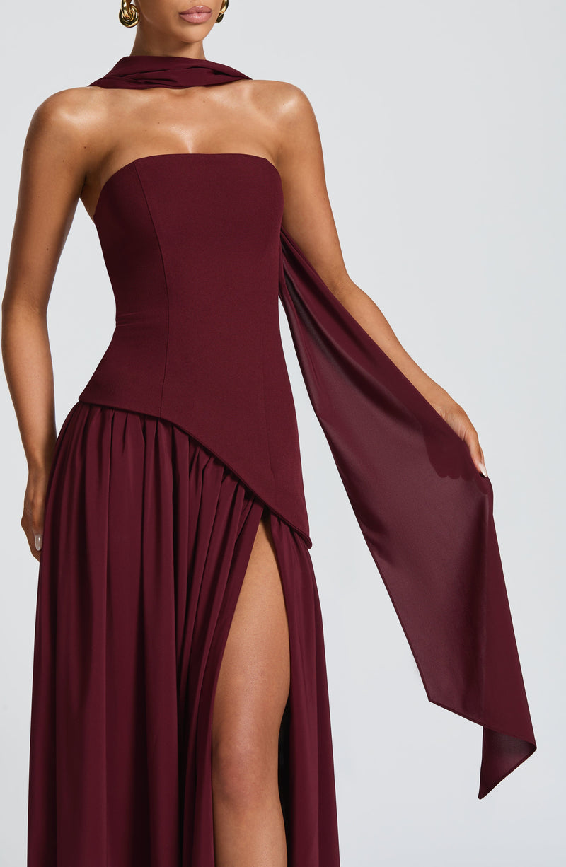 Maliyah Maxi Dress - Cherry Lacquer