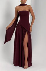 Maliyah Maxi Dress - Cherry Lacquer