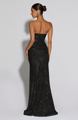 Paula Maxi Dress - Black Sparkle