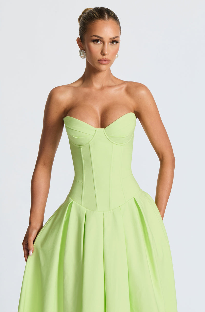 Salma Midi Dress - Lime