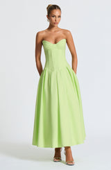 Salma Midi Dress - Lime