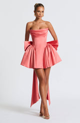Trinity Mini Dress - Coral Pink